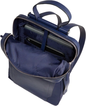 Рюкзак женский Piquadro Lyra CA4576W92T/BLU темно-синий нейлон/натур.кожа - купить недорого с доставкой в интернет-магазине