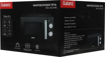 Микроволновая Печь Galanz MOS-2401FMB 20л. 800Вт черный - купить недорого с доставкой в интернет-магазине