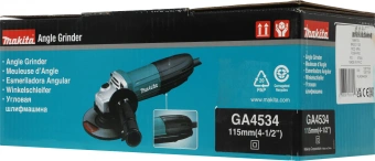 Углошлифовальная машина Makita GA4534 720Вт 1100об/мин рез.шпин.:M14 d=115мм - купить недорого с доставкой в интернет-магазине