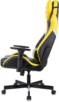 Кресло игровое Knight Thunder 5X черный/желтый экокожа крестов. металл - купить недорого с доставкой в интернет-магазине