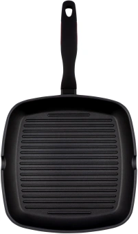 Сковорода-гриль Rondell Perfect RDA-1562 квадратная 28см покрытие: Xylan Plus ручка несъемная (без крышки) черный - купить недорого с доставкой в интернет-магазине