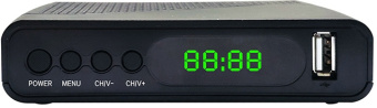 Ресивер DVB-T2 Hyundai H-DVB500 черный - купить недорого с доставкой в интернет-магазине