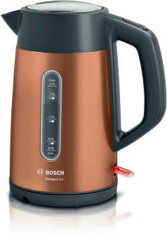 Чайник электрический Bosch TWK4P439 1.7л. 2400Вт коричневый (корпус: нержавеющая сталь) - купить недорого с доставкой в интернет-магазине