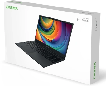 Ноутбук Digma EVE A5820 Ryzen 3 3200U 8Gb SSD512Gb AMD Radeon Graphics 15.6" IPS FHD (1920x1080) Windows 11 Pro black WiFi BT Cam 4500mAh (DN15R3-8DXW03) - купить недорого с доставкой в интернет-магазине