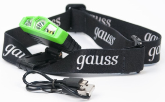 Фонарь налобный Gauss GFL406 черный 5Вт лам.:светодиод. (GF406) - купить недорого с доставкой в интернет-магазине