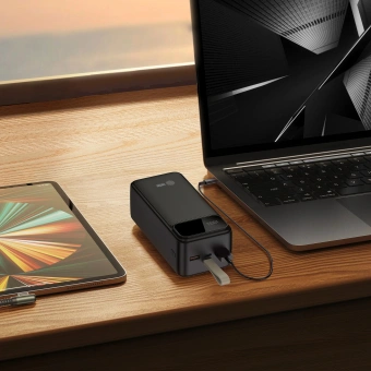 Мобильный аккумулятор Cactus CS-PBFSND-40000 40000mAh 65W 3A черный - купить недорого с доставкой в интернет-магазине