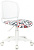 Кресло детское Бюрократ CH-W296NX белый TW-15 сиденье мультиколор красные губы сетка/ткань крестов. пластик пластик белый