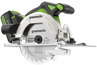 Циркулярная пила (дисковая) Greenworks GD24CS165 (ручная) D диска.:165мм (1501607CUG) - купить недорого с доставкой в интернет-магазине