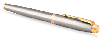 Ручка роллер Parker IM Core T321 (CW1931663) Brushed Metal GT F черн. черн. подар.кор. сменный стержень 1стерж. - купить недорого с доставкой в интернет-магазине