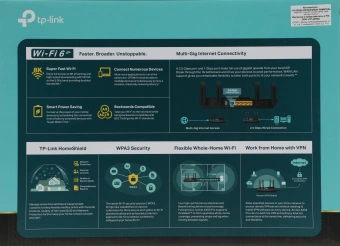 Роутер беспроводной TP-Link Archer AX55 Pro AX3000 100/1000/2500BASE-T черный - купить недорого с доставкой в интернет-магазине