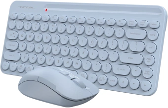 Клавиатура + мышь A4Tech Fstyler FG3200 Air2 клав:синий мышь:синий USB беспроводная slim Multimedia - купить недорого с доставкой в интернет-магазине