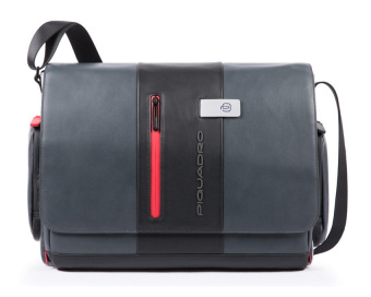 Сумка мужская Piquadro Urban CA1592UB00/GRN с отделением для ноутбука 14" серая/черная натур.кожа - купить недорого с доставкой в интернет-магазине