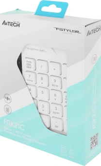 Числовой блок A4Tech FGK21C белый USB беспроводная slim для ноутбука - купить недорого с доставкой в интернет-магазине