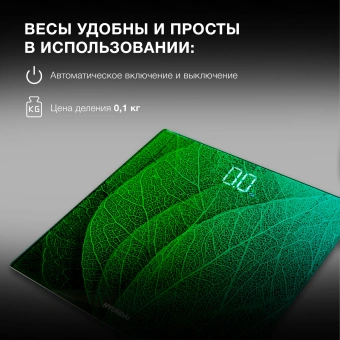 Весы напольные электронные Hyundai H-BS03581 макс.180кг зеленый - купить недорого с доставкой в интернет-магазине