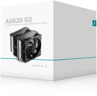 Устройство охлаждения(кулер) Deepcool AG620 G2 Soc-AM5/AM4/1200/1700/1851 серебристый/черный 4-pin 23.08-29.22dB Al+Cu 260W 1036gr Ret (R-AG620-BKNPMG2-G) - купить недорого с доставкой в интернет-магазине