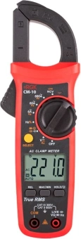 Клещи токоизмерительные RGK CM-10 цифр. измер.ток:переменный/постоянный красный/черный (776417) - купить недорого с доставкой в интернет-магазине