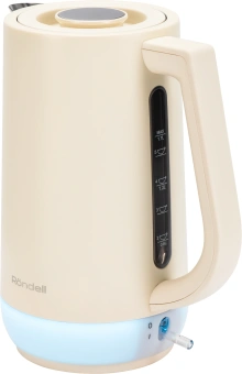 Чайник электрический Rondell RDE-WK808 1.7л. 2200Вт кремовый/белый корпус: металл - купить недорого с доставкой в интернет-магазине