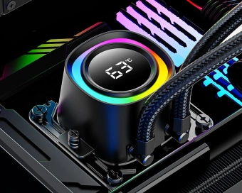 Система водяного охлаждения ID-Cooling FX240 TD ARGB Soc-AM5/AM4/1200/1700/1851 черный 4-pin 27.2dB Al LCD 300W Ret - купить недорого с доставкой в интернет-магазине