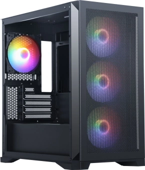 Корпус Accord AM08 черный без БП mATX 4x120mm 2x140mm 2xUSB2.0 1xUSB3.0 audio bott PSU - купить недорого с доставкой в интернет-магазине