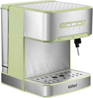 Кофеварка рожковая Kitfort КТ-7442 850Вт зеленый/нержавеющая сталь - купить недорого с доставкой в интернет-магазине
