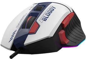 Мышь A4Tech Bloody W95 Max Sports синий/белый оптическая 12000dpi USB 10but (W95 MAX SPORTS NAVY) - купить недорого с доставкой в интернет-магазине