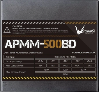 Блок питания Formula ATX 500W APMM-500BD 80+ bronze (20+4pin) APFC 120mm fan 5xSATA RTL - купить недорого с доставкой в интернет-магазине