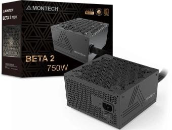 Блок питания Montech ATX 750W Beta 2 80+ bronze (20+4pin) APFC 120mm fan 4xSATA RTL - купить недорого с доставкой в интернет-магазине