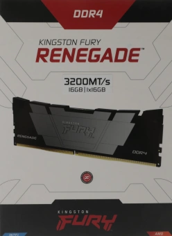 Память DDR4 16GB 3200MHz Kingston KF432C16RB12/16 Fury Renegade Black RTL Gaming PC4-25600 CL16 DIMM 288-pin 1.35В dual rank с радиатором Ret - купить недорого с доставкой в интернет-магазине