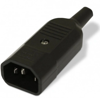Вилка Hyperline CON-IEC320C14 черный - купить недорого с доставкой в интернет-магазине