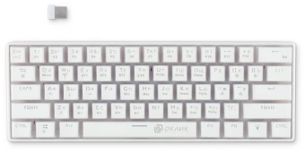Клавиатура Оклик K763W механическая белый USB беспроводная BT/Radio Multimedia for gamer LED (1920562) - купить недорого с доставкой в интернет-магазине