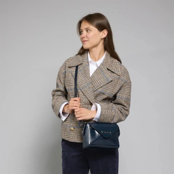 Сумка кросс-боди женская The Bridge Frida 04290401/YH темно-синяя натур.кожа - купить недорого с доставкой в интернет-магазине