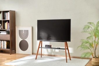Подставка для телевизора Cactus CS-ST3647BKWN черный/орех 49"-75" макс.40кг напольный - купить недорого с доставкой в интернет-магазине