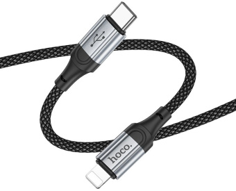 Кабель Hoco X102 Fresh iP USB Type-C (m)-Lightning (m) 1м черный коробка - купить недорого с доставкой в интернет-магазине