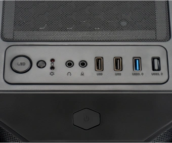 Корпус Оклик OCC-MD302 черный без БП ATX 6x120mm 2xUSB2.0 1xUSB3.0 audio bott PSU - купить недорого с доставкой в интернет-магазине