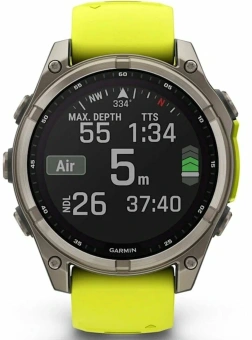 Смарт-часы Garmin Fenix 8 Solar 47мм 1.3" MIP корп.серебристый рем.желтый (010-02906-21) - купить недорого с доставкой в интернет-магазине