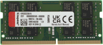 Память DDR4 16GB 3200MHz Kingston KVR32S22D8/16 VALUERAM RTL PC4-25600 CL22 SO-DIMM 260-pin 1.2В dual rank Ret - купить недорого с доставкой в интернет-магазине