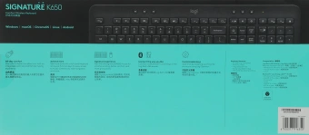 Клавиатура Logitech K650 черный USB беспроводная BT/Radio Multimedia (подставка для запястий) (920-010954) - купить недорого с доставкой в интернет-магазине