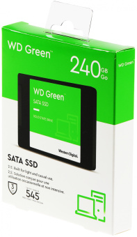 Накопитель SSD WD SATA-III 240GB WDS240G3G0A Green 2.5" - купить недорого с доставкой в интернет-магазине