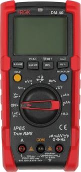 Мультиметр RGK DM-40 цифровой красный/черный (776431) - купить недорого с доставкой в интернет-магазине