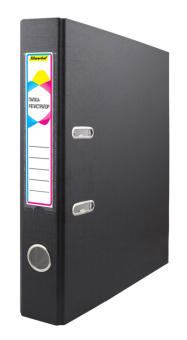 Папка-регистратор Silwerhof A4 50мм ПВХ/бумага черный без. окант. сборная смен.карм. на кор. - купить недорого с доставкой в интернет-магазине