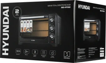 Мини-печь Hyundai MIO-HY092 35л. 1600Вт черный - купить недорого с доставкой в интернет-магазине