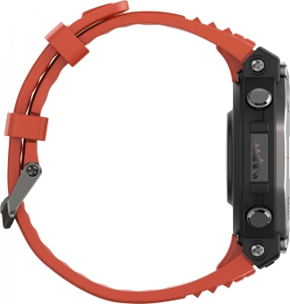Смарт-часы Amazfit T-Rex 3 A2323 48.5мм 1.5" AMOLED корп.темно-серый рем.красный разм.брасл.:145-210мм (1746757) - купить недорого с доставкой в интернет-магазине