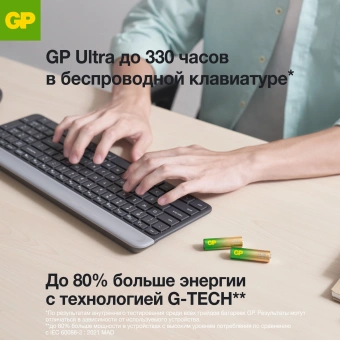 Батарея GP Ultra Alkaline 24AUA21-2CRSBC4 AAA (4шт) блистер - купить недорого с доставкой в интернет-магазине