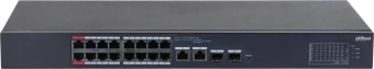 Коммутатор Dahua DH-CS4218-16ET-190 (L2) 16x100Мбит/с 2x1Гбит/с 2xКомбо(1000BASE-T/SFP) 2SFP 16PoE 190W управляемый - купить недорого с доставкой в интернет-магазине