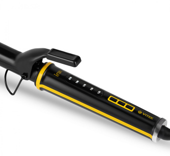 Щипцы Vitek VT-8422 BK 40Вт черный/желтый макс.темп.:210С покрытие:керамическое (8422-VT) - купить недорого с доставкой в интернет-магазине