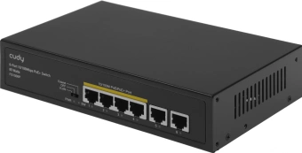Коммутатор Cudy FS1006P (L2) 6x100Мбит/с 4PoE+ 60W неуправляемый - купить недорого с доставкой в интернет-магазине