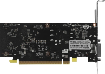 Видеокарта Afox PCI-E 3.0 AF1030-4096D4L5 NVIDIA GeForce GT 1030 4Gb 64bit GDDR4 1152/2100 DVIx1 HDMIx1 HDCP Ret - купить недорого с доставкой в интернет-магазине