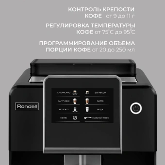 Кофемашина Rondell RDE-1110 1500Вт черный - купить недорого с доставкой в интернет-магазине