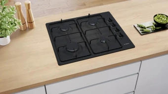 Газовая варочная поверхность Bosch PBP6C6K80Q черный - купить недорого с доставкой в интернет-магазине
