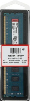 Память DDR3 8GB 1600MHz Kingston KVR16N11H/8WP Valueram RTL PC3-12800 CL11 DIMM 240-pin 1.45В dual rank Ret - купить недорого с доставкой в интернет-магазине